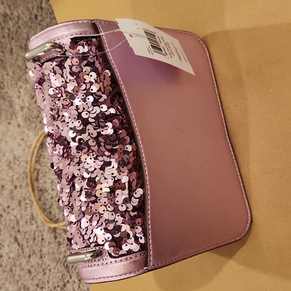 SOLD OUT NWT Coach Lilac Sequin Morgan Square Crossbody bag - Picture 10 of 16